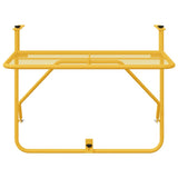 Hanging Balcony Table Mustard 60 x 39 x 65 cm Steel - Rear View