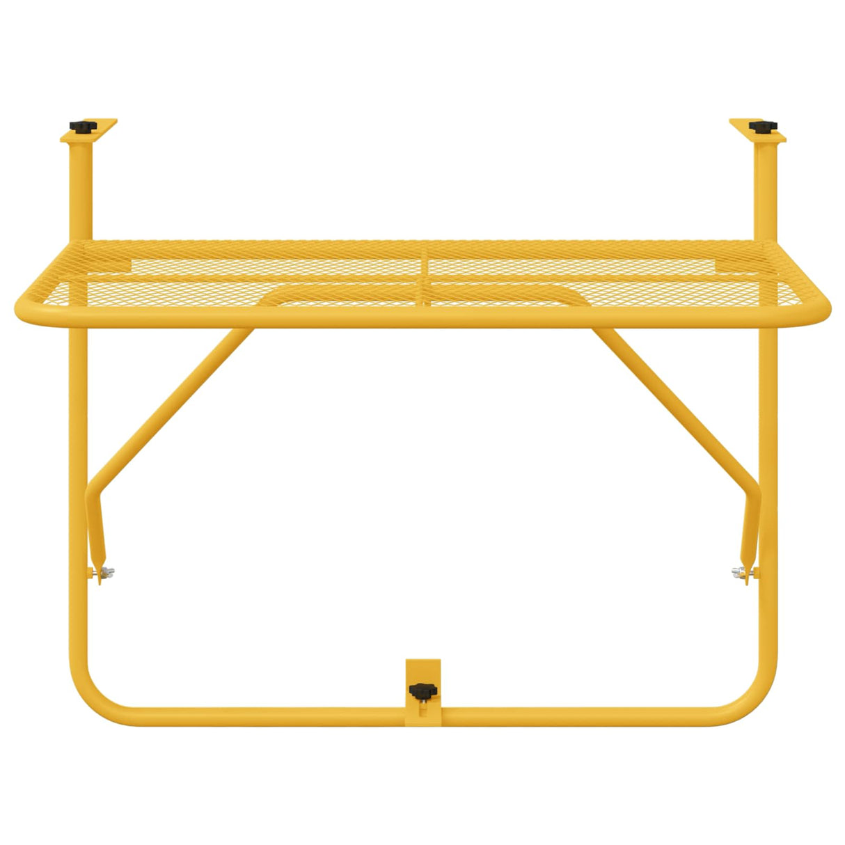 Hanging Balcony Table Mustard 60 x 39 x 65 cm Steel