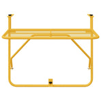 Hanging Balcony Table Mustard 60 x 39 x 65 cm Steel