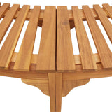 Round Outdoor Hot Tub Surround Brown 252 x 112 x 55.5 cm - Extra Image