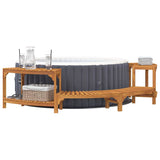 Hot Tub Surround Half-Round Brown 252 x 112 x 55,5 cm