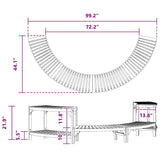 Hot Tub Surround Half-Round Brown 252 x 112 x 55,5 cm - Low Angle