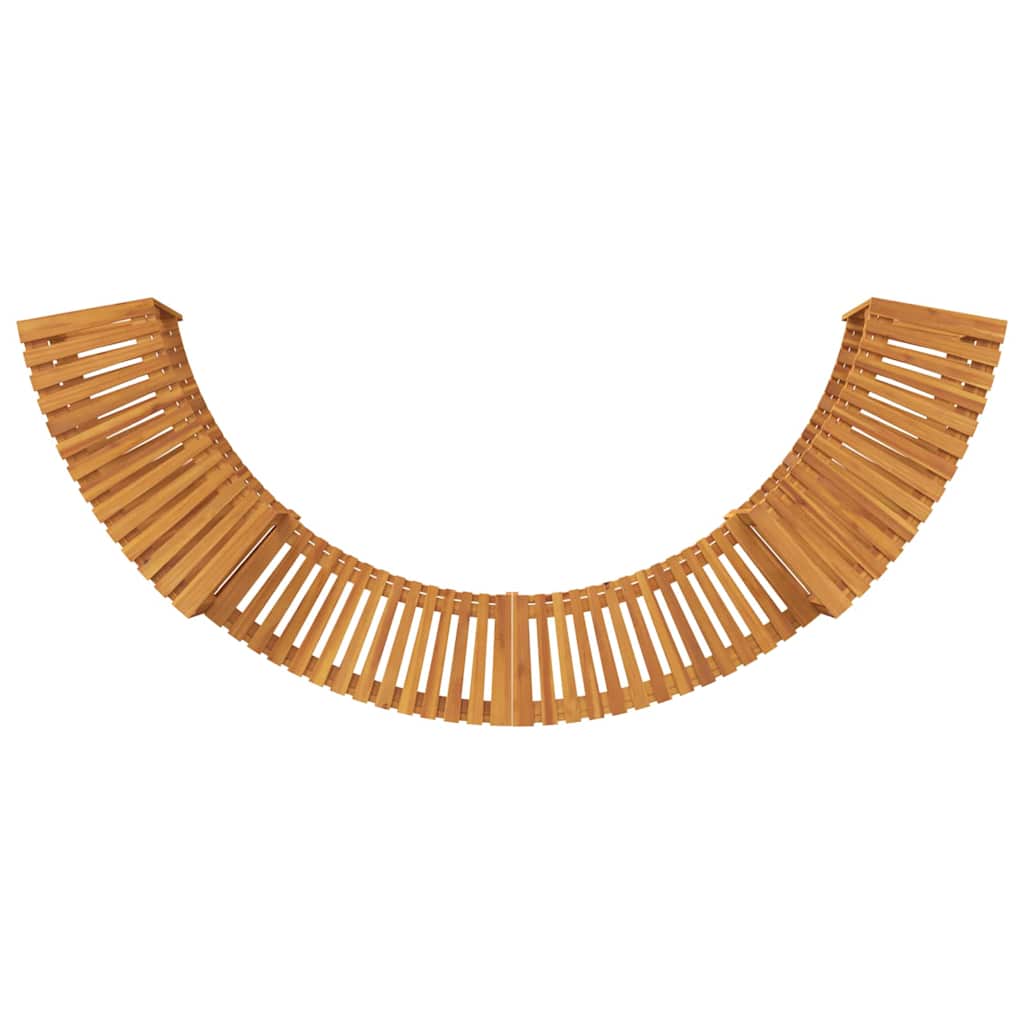 Round Outdoor Hot Tub Surround Brown 252 x 112 x 55.5 cm