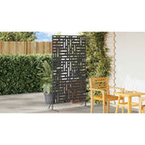 Privacy Screen 100 x 50 x 180 cm Steel Black