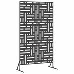 Privacy Screen 100 x 50 x 180 cm Steel Black