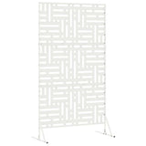 Privacy Screen 100 x 50 x 180 cm Steel White - Rear View