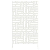 Privacy Screen 100 x 50 x 180 cm Steel White - Top-Down View
