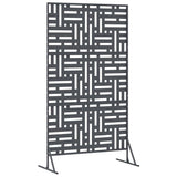 Privacy Screen 100 x 50 x 180 cm Steel Anthracite - Rear View