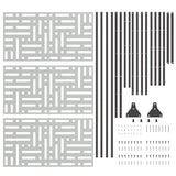 Privacy Screen 100 x 50 x 180 cm Galvanised Steel Silver
