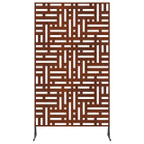 Privacy Screen 100 x 50 x 180 cm Weathering Steel Rusty - 45-Degree Angle