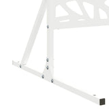 Privacy Screen 100 x 50 x 180 cm Steel White - Close-Up Angle