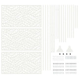 Privacy Screen 100 x 50 x 180 cm Steel White