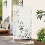 Privacy Screen 100 x 50 x 180 cm Steel White