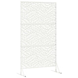 Privacy Screen 100 x 50 x 180 cm Steel White - Rear View