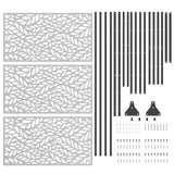 Privacy Screen 100 x 50 x 180 cm Galvanised Steel Silver