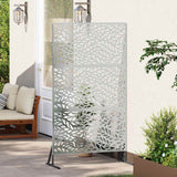 Privacy Screen 100 x 50 x 180 cm Galvanised Steel Silver