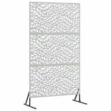 Privacy Screen 100 x 50 x 180 cm Galvanised Steel Silver - Front View