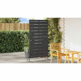 Privacy Screen 100 x 50 x 180 cm Steel Black - Close-Up Angle