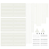 Privacy Screen 100 x 50 x 180 cm Steel White