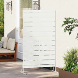 Privacy Screen 100 x 50 x 180 cm Steel White - Side View