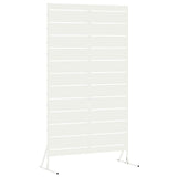 Privacy Screen 100 x 50 x 180 cm Steel White - Front View