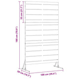Privacy Screen 100 x 50 x 180 cm Steel White - Extra Image