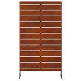 Privacy Screen 100 x 50 x 180 cm Weathering Steel Rusty - 45-Degree Angle