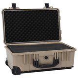 Hard Luggage Case Sand 56 x 35 x 23 cm Polypropylene and ABS - Side View
