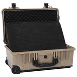 Hard Luggage Case Sand 56 x 35 x 23 cm Polypropylene and ABS - Top-Down View