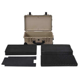 Hard Luggage Case Sand 56 x 35 x 23 cm Polypropylene and ABS - Rear View