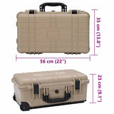 Hard Luggage Case Sand 56 x 35 x 23 cm Polypropylene and ABS - Extra Image