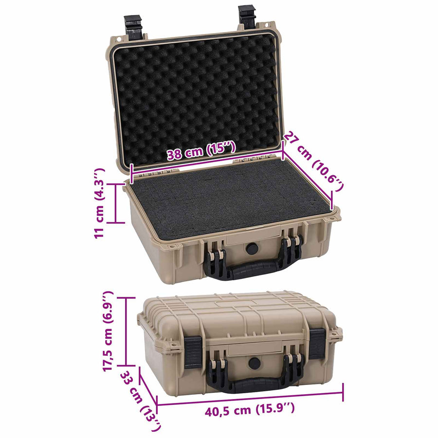 Hard Luggage Case with Storage Sand 40,5 x 33 x 17,5 cm