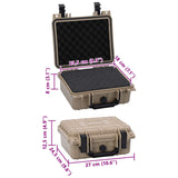 Hard Luggage Case with Storage Sand 27 x 24,5 x 12,5 cm - Low Angle