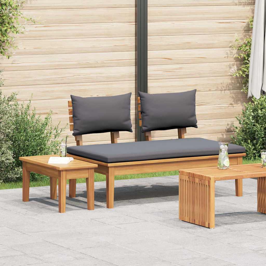 Garden Bench 2 pcs Brown Solid Teak wood