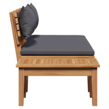 Garden Bench and Table Set 2 pcs Grey and Brown Solid Teak wood - Extra Image