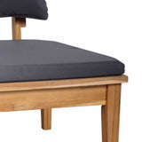 Garden Bench 2 pcs Brown Solid Teak wood - Extra Image