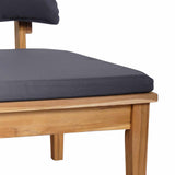 Garden Bench and Table Set 2 pcs Grey and Brown Solid Teak wood - Extra Image
