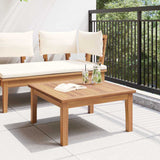 Garden Table Brown Solid Teak wood - Top-Down View