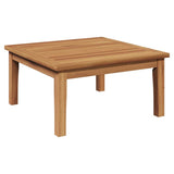 Garden Table Brown Solid Teak wood - Close-Up Angle
