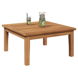 Garden Table Brown Solid Teak wood - Side View