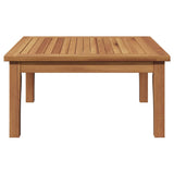 Garden Table Brown Solid Teak wood - Rear View