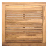 Garden Table Brown Solid Teak wood - Low Angle