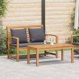 Garden Bench Natural 110 x 64 x 76.5 cm Solid teak wood