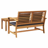 Bench Brown and Dark Grey 110 x 66 x 76 cm Solid Teak Wood