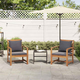 Chair 2 Piece Brown and Dark Grey 65 x 60 x 76.5 cm