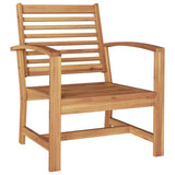 Garden Chairs 2 pcs Natural 60 x 65 x 76.5 cm Solid teak wood - 45-Degree Angle
