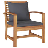 Chair 2 Piece Brown and Dark Grey 65 x 60 x 76.5 cm