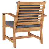 Garden Chairs 2 pcs Natural 60 x 65 x 76.5 cm Solid teak wood - Low Angle