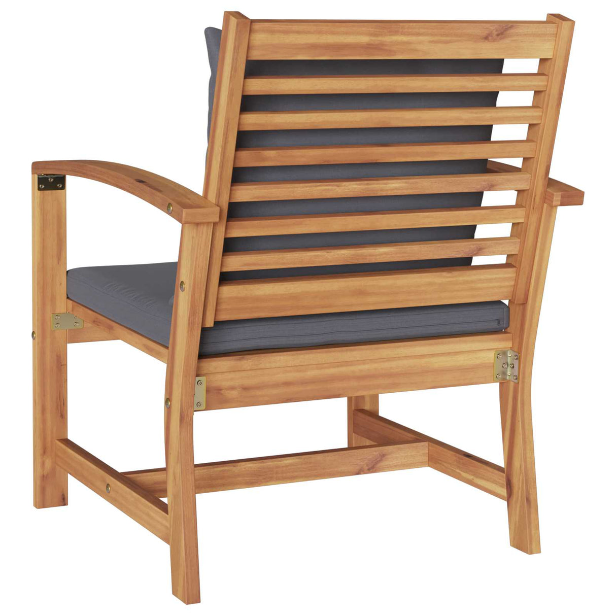Chair 2 Piece Brown and Dark Grey 65 x 60 x 76.5 cm