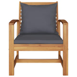 Chair 2 Piece Brown and Dark Grey 65 x 60 x 76.5 cm - Rear View